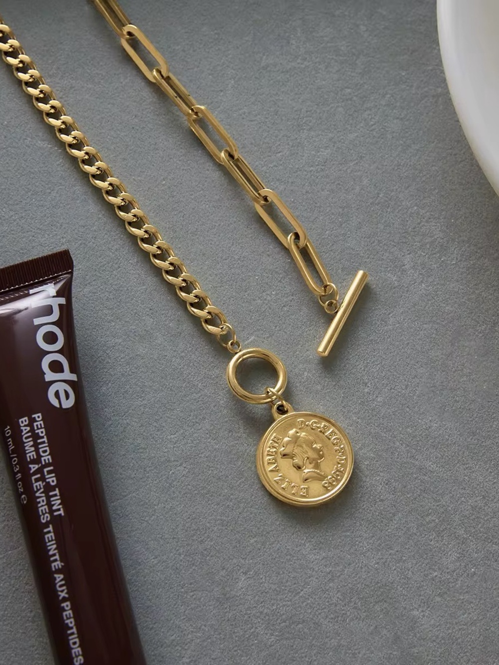 18K Gold Plated Coin Pendant Necklace - Picture 4 of 9